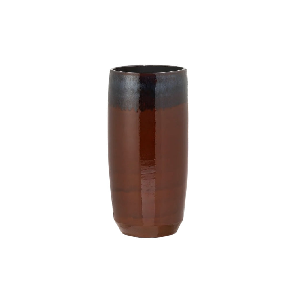 Elegant Brown Ceramic Vase - Modern Home Décor for Dried Flowers