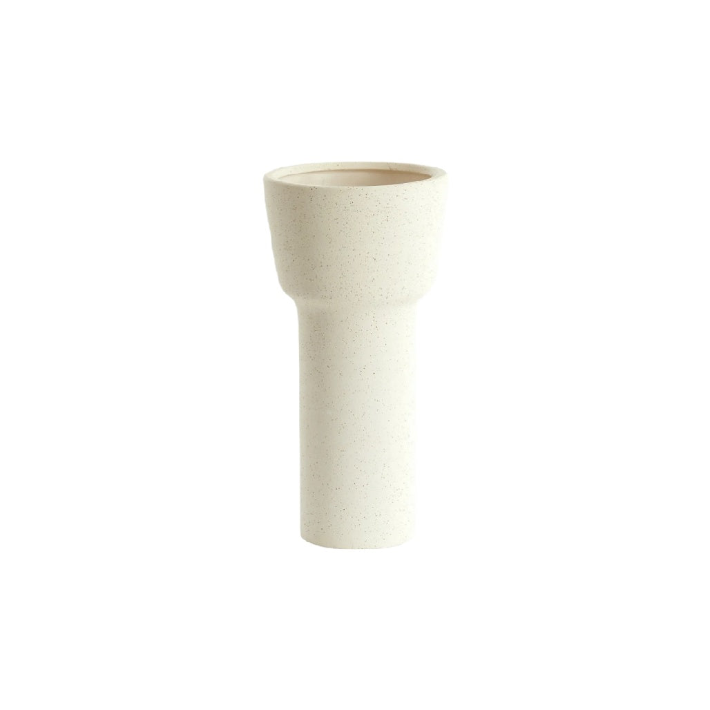 Modern Minimalist Ceramic Vase - Elegant Beige Design for Home Decor**