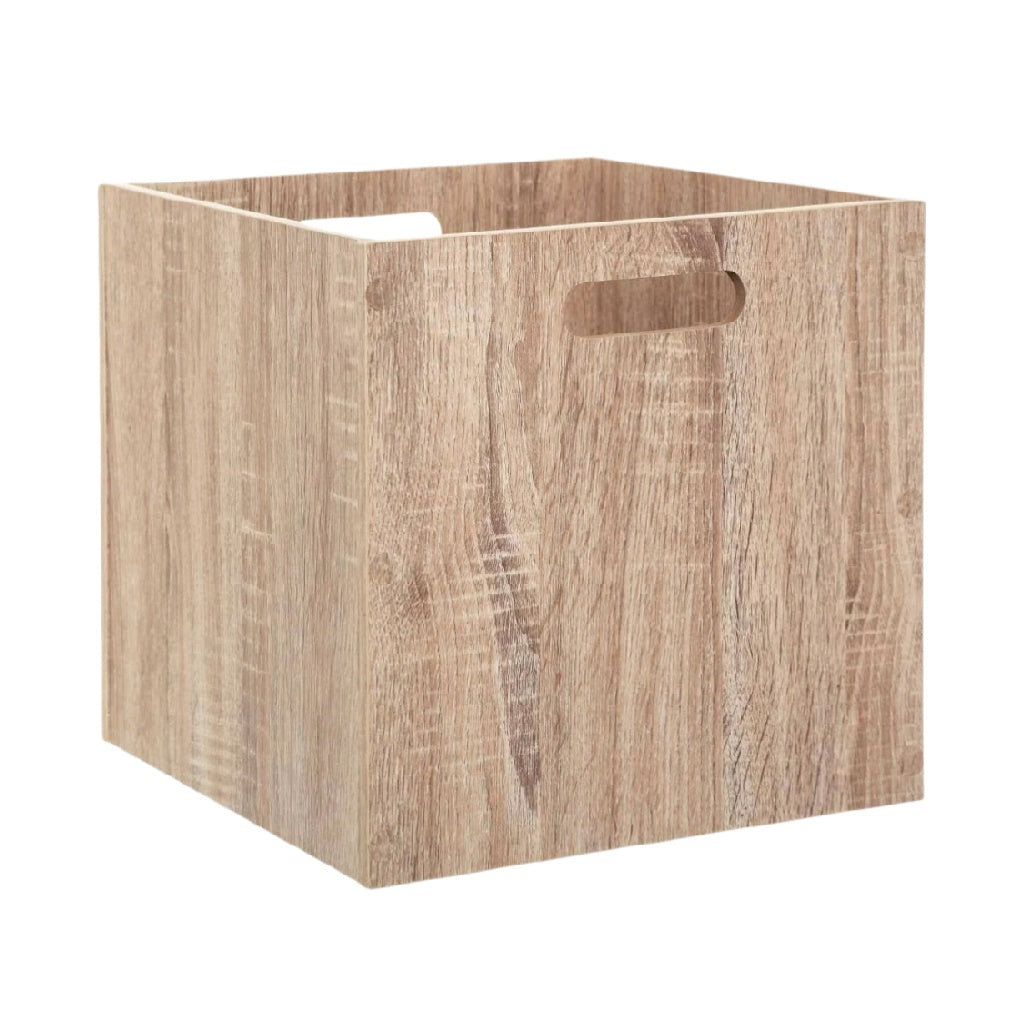 Wooden Storage Box with Handles - Rustic Style Organizer