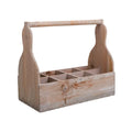 **Wooden Tool Caddy with 12 Compartments - Rustic Storage Organizer**